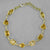 Citrine 9 Faceted Mixed Shapes Sterling Silver Link Bracelet - 20 CTW