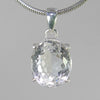 Crystal Quartz  14.7 ct Faceted Oval Sterling Silver Pendant