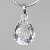 Crystal Quartz 17.2 ct Faceted Pear Shape Sterling Silver Pendant