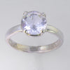 Quartz Crystal 2.1 ct Faceted Round Sterling Silver Ring, Size 9