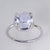 Quartz Crystal 3.3 ct Faceted Round Sterling Silver Ring, Size 9