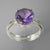 Amethyst 3.4 ct Round Sterling Silver Ring, Size 8