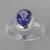 Iolite 2.2 ct Faceted Oval Sterling Silver Ring, Size 8