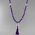 Saturn Mala - Amethyst Beads With Crystal Counter Beads