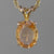 Golden Hessonite Garnet 2.7 ct Faceted Oval 14KY Gold Pendant