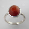 Cinnamon Hessonite Garnet 5.9 ct Oval Cab Sterling Silver Ring, Size 8.5