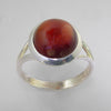 Cinnamon Hessonite Garnet 6.9 ct Oval Cab Sterling Silver Ring, Size 7