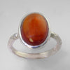 Cinnamon Hessonite Garnet 8.35 ct Oval Cab Sterling Silver Ring, Size 7.5