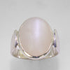 Moonstone Cat's Eye 9.3 ct Oval Cab Sterling Silver Ring, Size 8