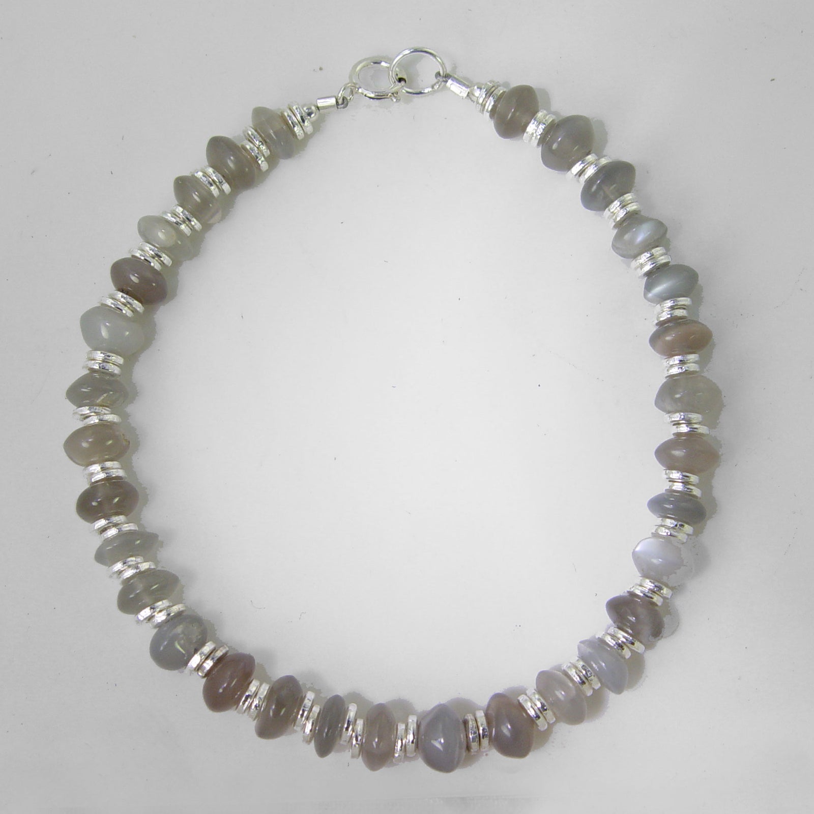Chrysoberyl Cat's Eye Rondelle Bracelet with spacers - 20 ct