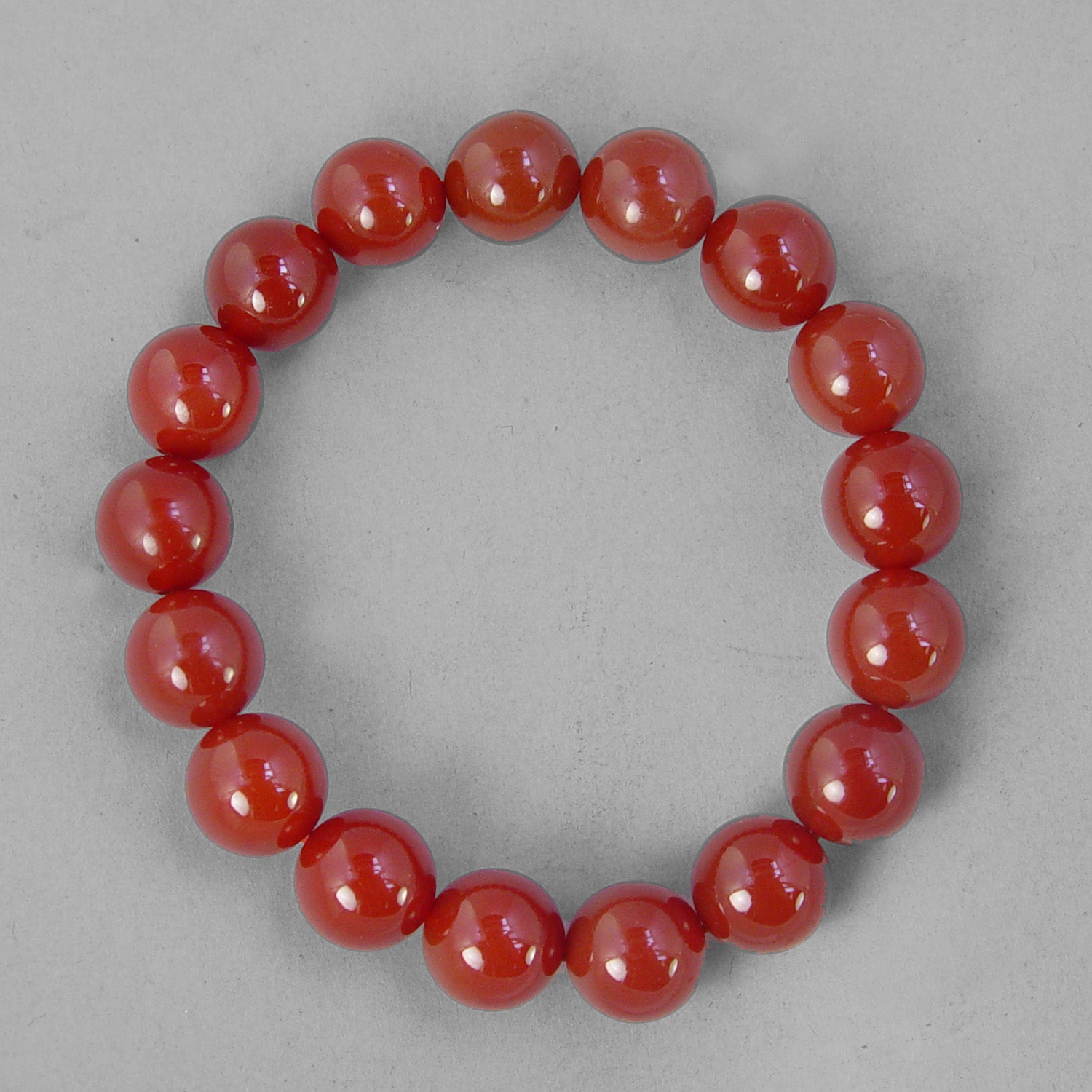 Carnelian Extra Large Round Stretch Bracelet