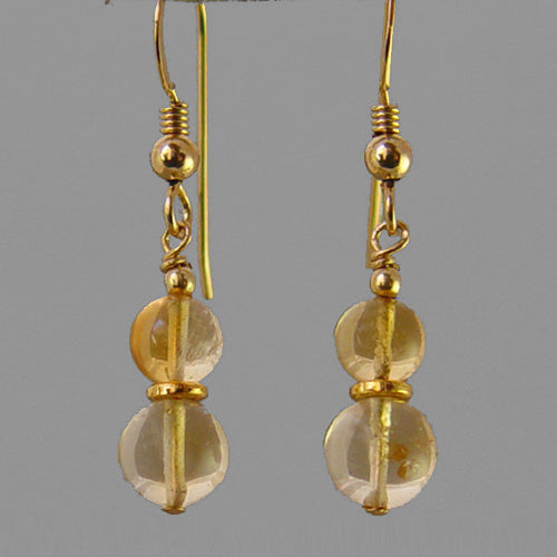Citrine Ball Drop Earrings