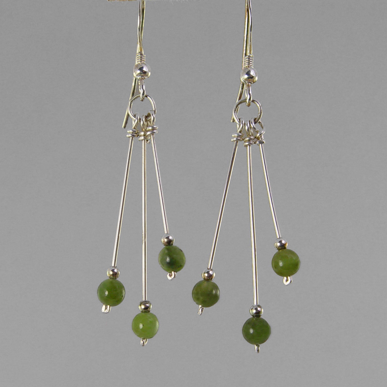 Jade Earrings - Long Triple Dangle
