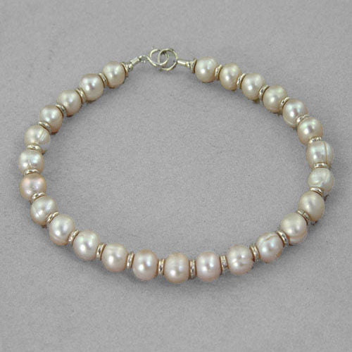 Pearl and Rondelle Accents 7.25" or 8" Bracelet
