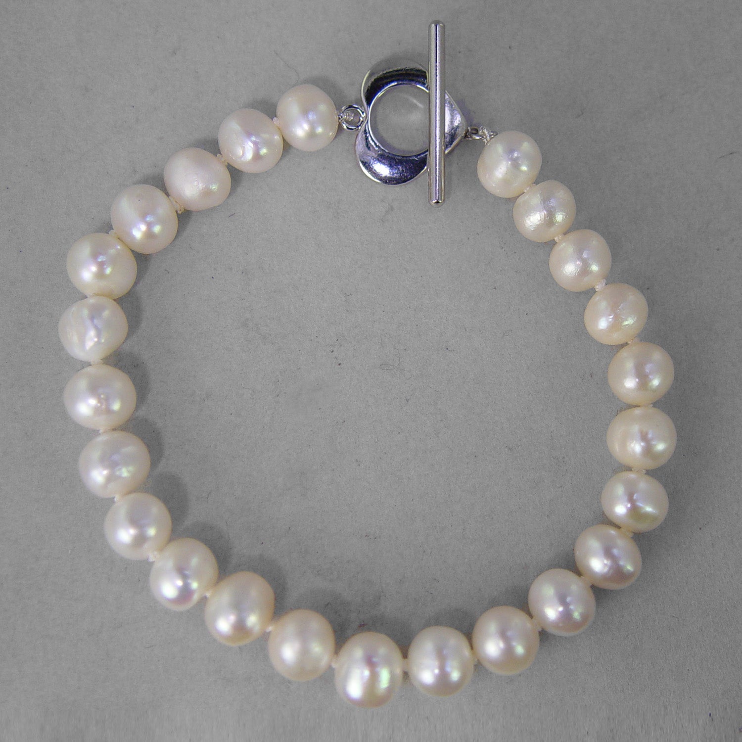 Pearl 7-8 mm Semi Round Knotted 7 1/4" Bracelet
