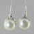 Pearl Bezel Set Sterling Silver Earrings